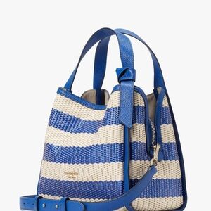 Kate Spade Knott Blue Striped Crossbody Tote